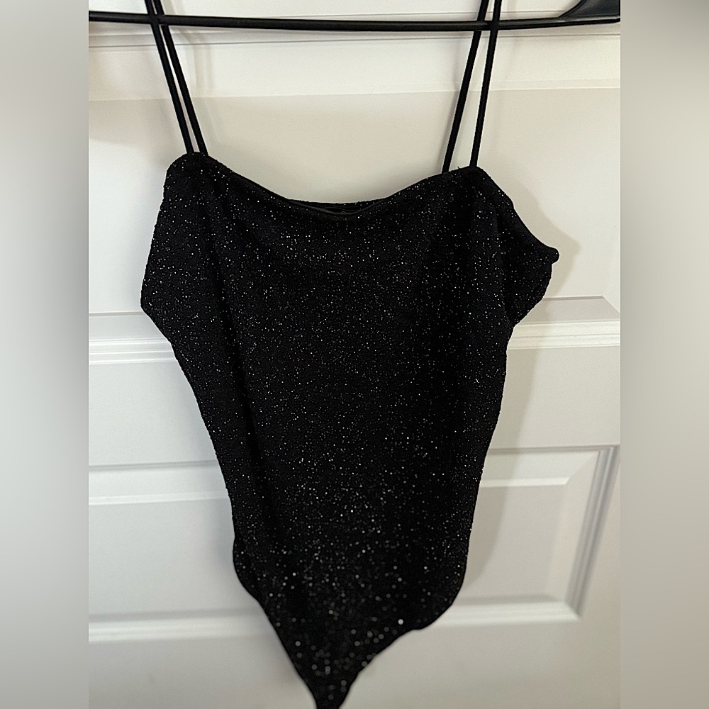 Black Sparkly bodysuit / tags are off but NEVER WORN 😍